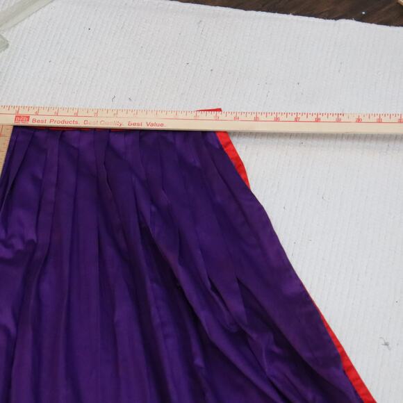 Miss O by Oscar de la Renta Cotton Skirt Purple Red VTG Size 6 (Runs Small) - Picture 4 of 9